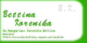 bettina korenika business card